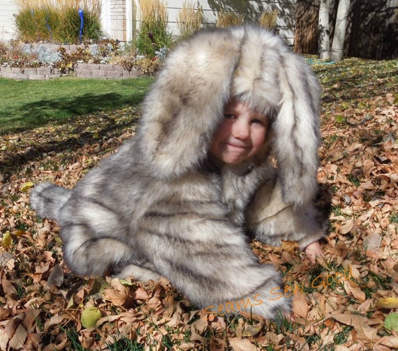 Furry dog costume for kids