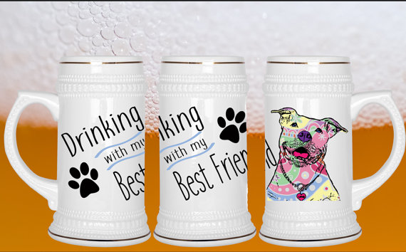 The Dog Dad who enjoys beer would love a beer stein featuring his best friend- his dog. Find more Father's Day gift ideas for your favorite Dog Dad at PetFaves.com