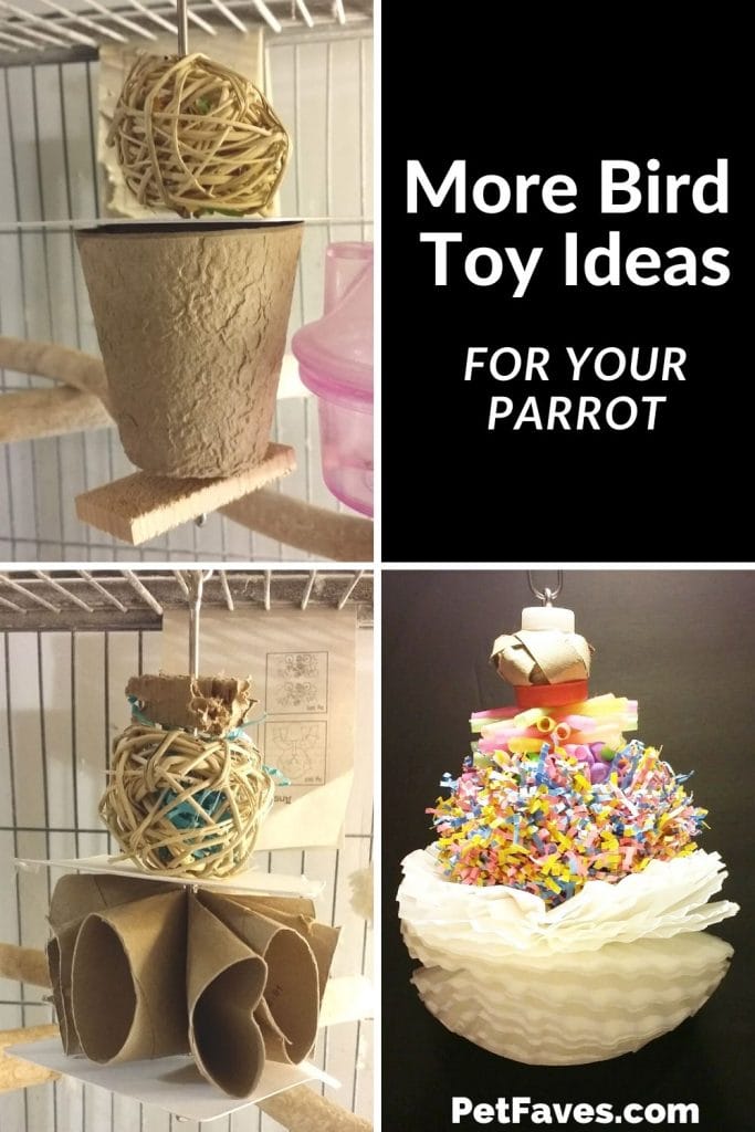 how to make bird toys out of cardboard